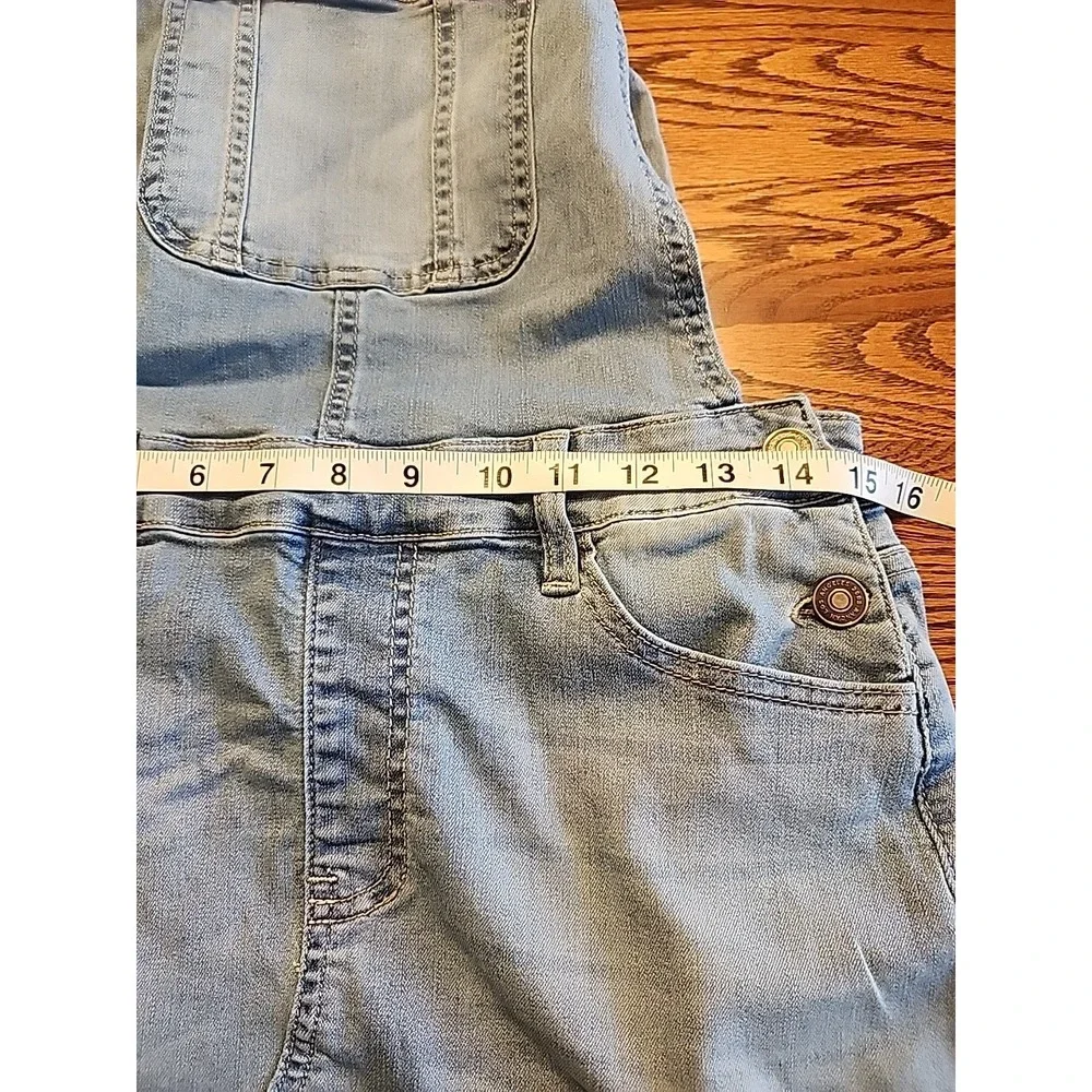 Kancan For‎ Maurices Exclusive Women's Denim Raw Hem Overall Skirt Size Medium